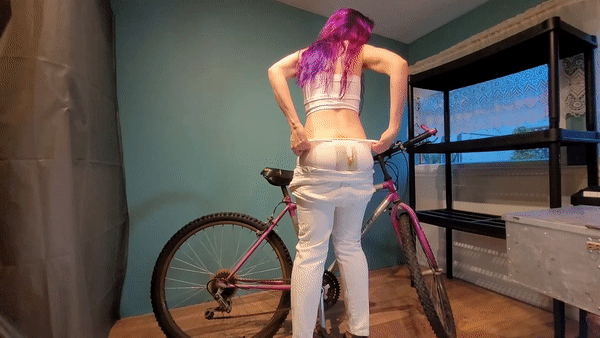 Shitting My White Bongos Jeans then Humping my Bike Seat