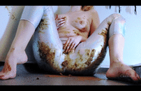 Shiny Disco Leggings Get Filled + Smeared by Horny Cassie