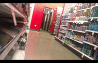 Taking a BIG Dump in Target's Trashcan