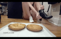 Sensually Crushing Cherry Pies in White Socks